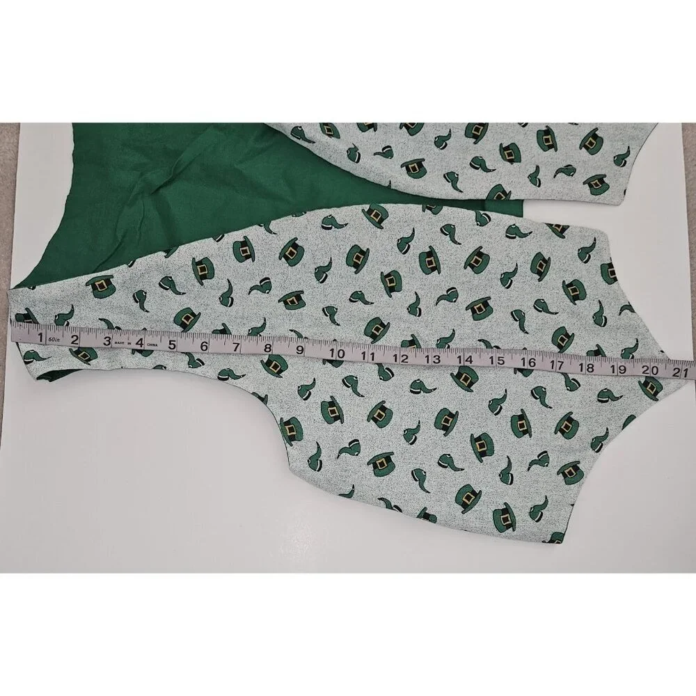 Handmade St Patrick's Day Reversible Vest Green Leprechaun Child Lg? Adult Sm?